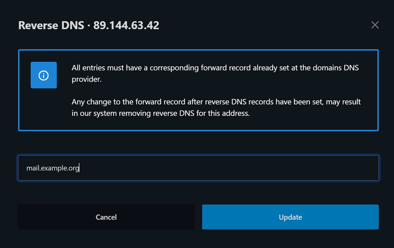 Edit rDNS in INRA SCP INRA SCP (rDNS)